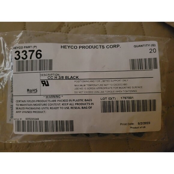 x20 Heyco® Nylon Cable Clamps 3376 New - Picture 3 of 3